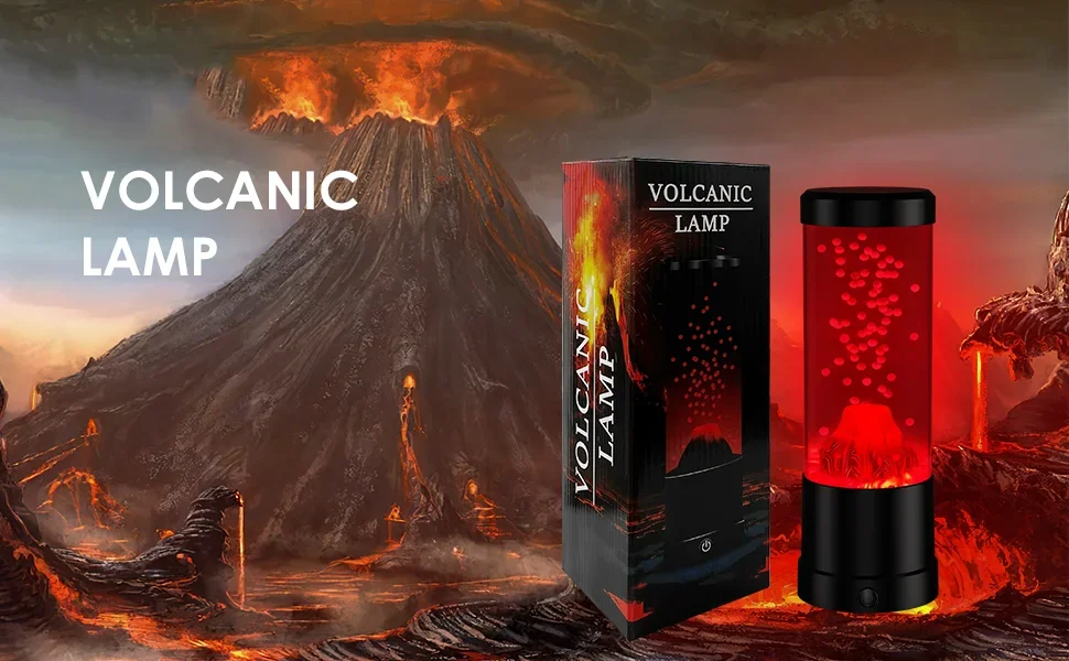 子供と大人のためのLEDラバランプ、火山の創造的なナイトライト、USB