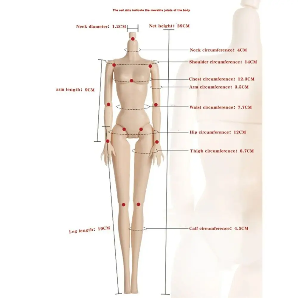 1/6 دمية صوتها عارية BJD دمى الصلبة دمية 11 المفاصل 30 سنتيمتر سوبر نموذج دمية استبدال الجسم المنقولة الشكل الجسم