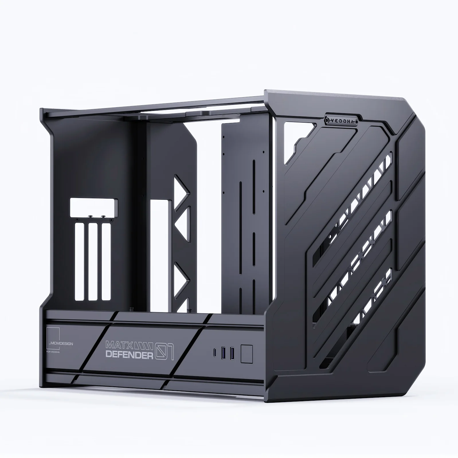 هيكل حافظة MATX للكمبيوتر ذو الإطار المفتوح، حافظة ألعاب MATX المبردة بالمياه من الألومنيوم بالكامل باستخدام الحاسب الآلي. دعم اللوحة الأم: MATX فقط