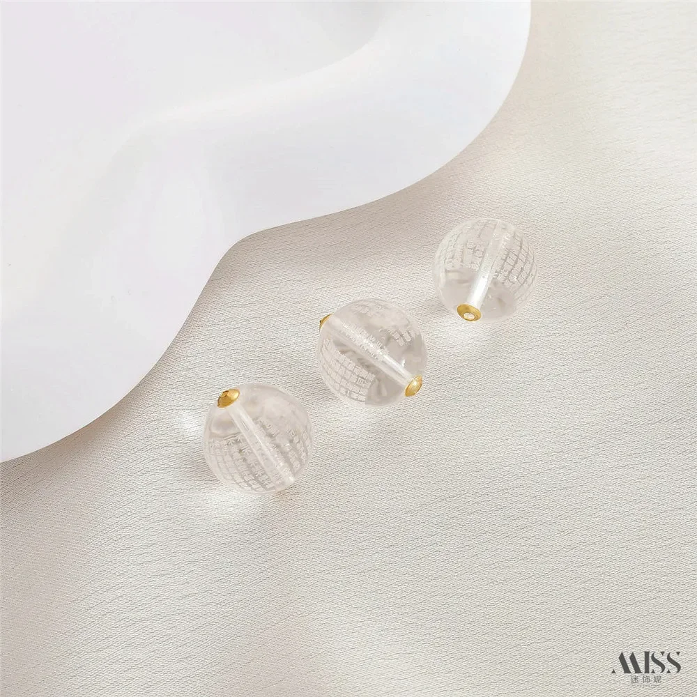 Natural White Crystal Peach Heart Three-dimensional Lotus Angel Wings Heart Meridian Round Bead Diy Bracelet Accessories view 5