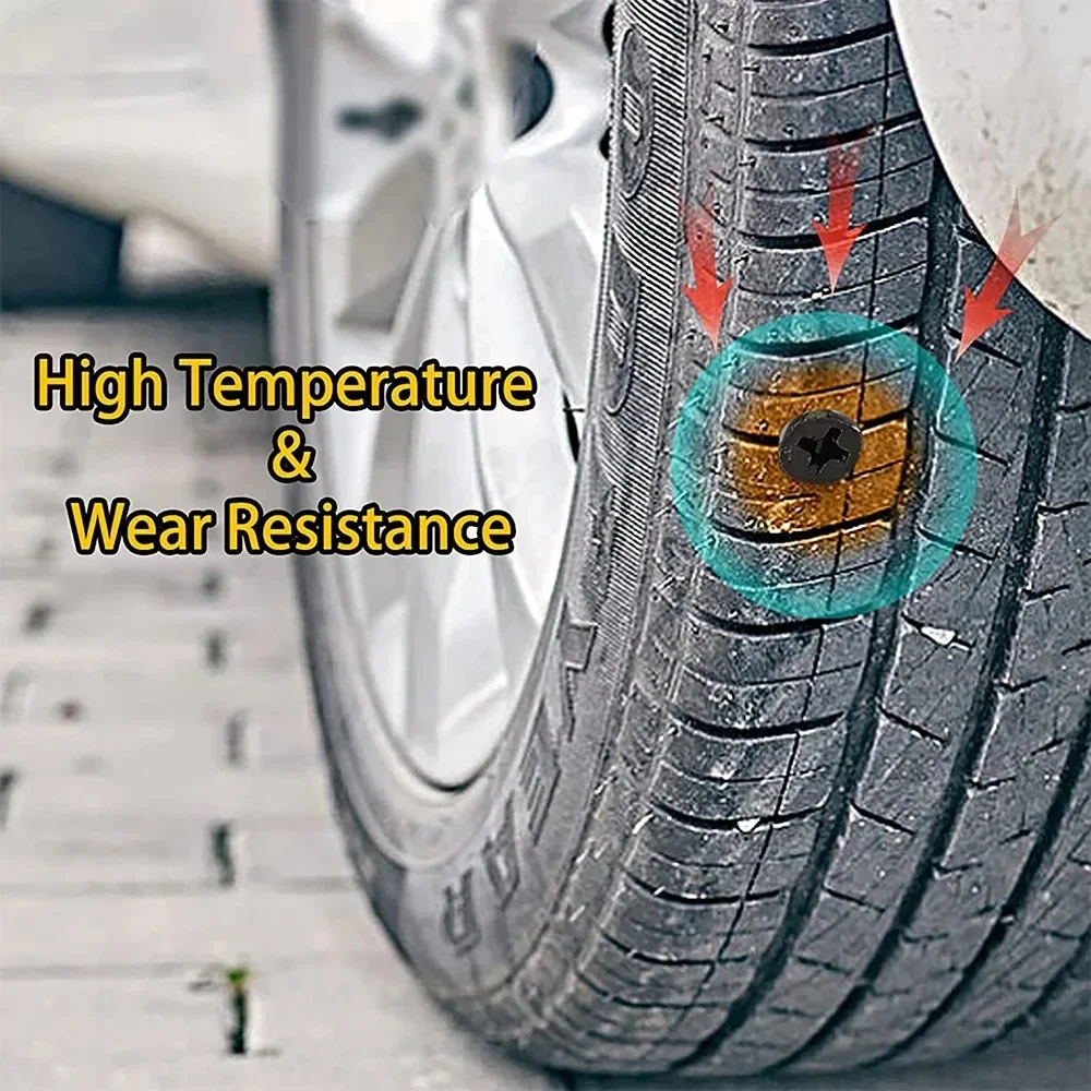 Auto, motorfiets, fietswiel, bandenreparatieset, reparatie van vacuümbanden, rubberen nagel, reparatiespijkerplug, lekreparatiestrip, afdichting