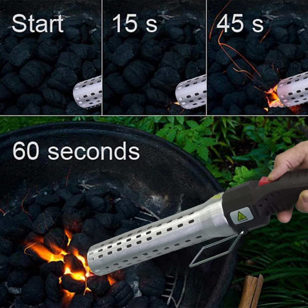 BBQ Starter Charcoal Lighter Electric Firelighter for Kamado Barbecue Grill Fire Accessories Quickly Ignite BBQ Smoker Grill