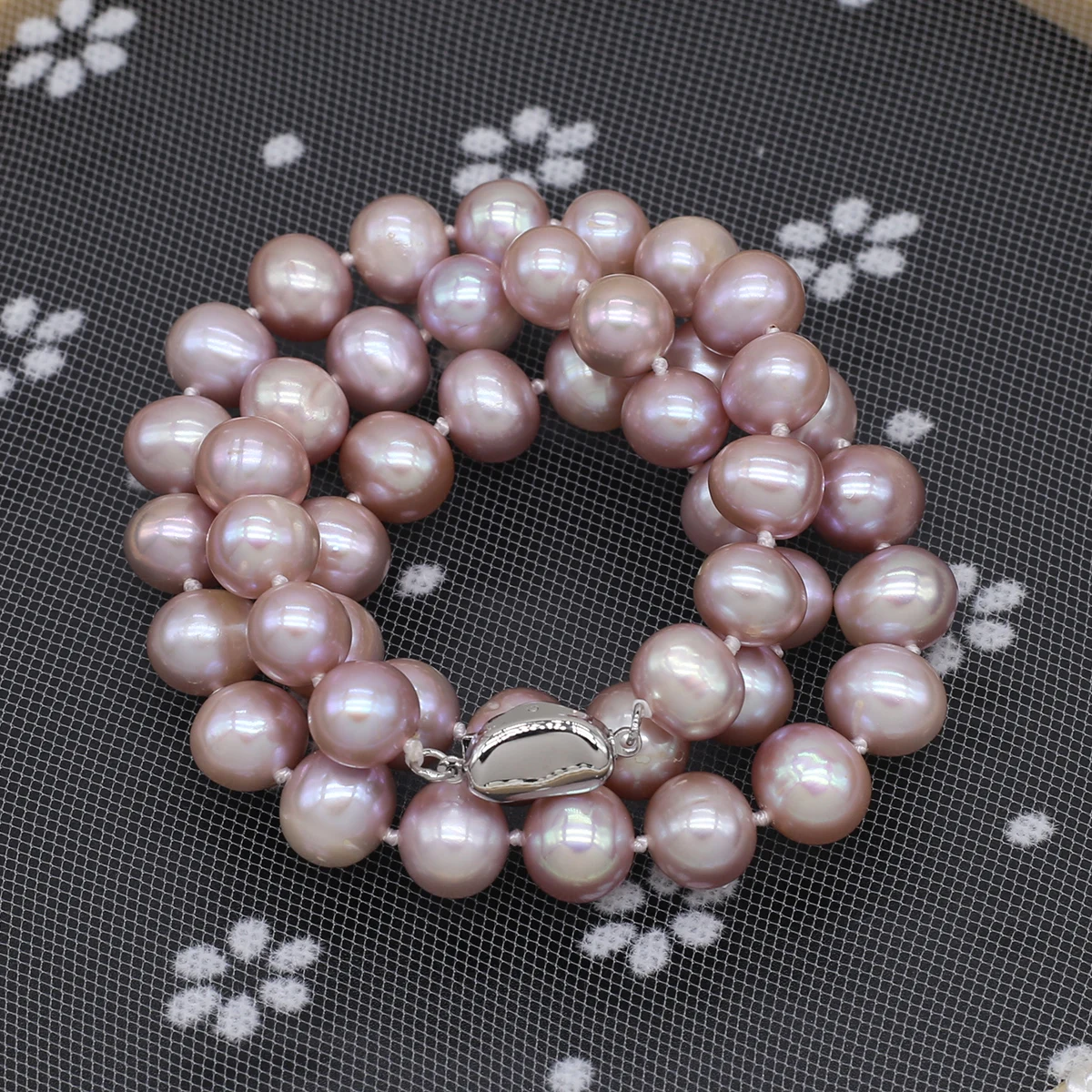 Natural Freshwater Pearl Necklace Baroque Round Exquisite Accessories Women Personality Necklace Girls Wedding Party Jewelry
