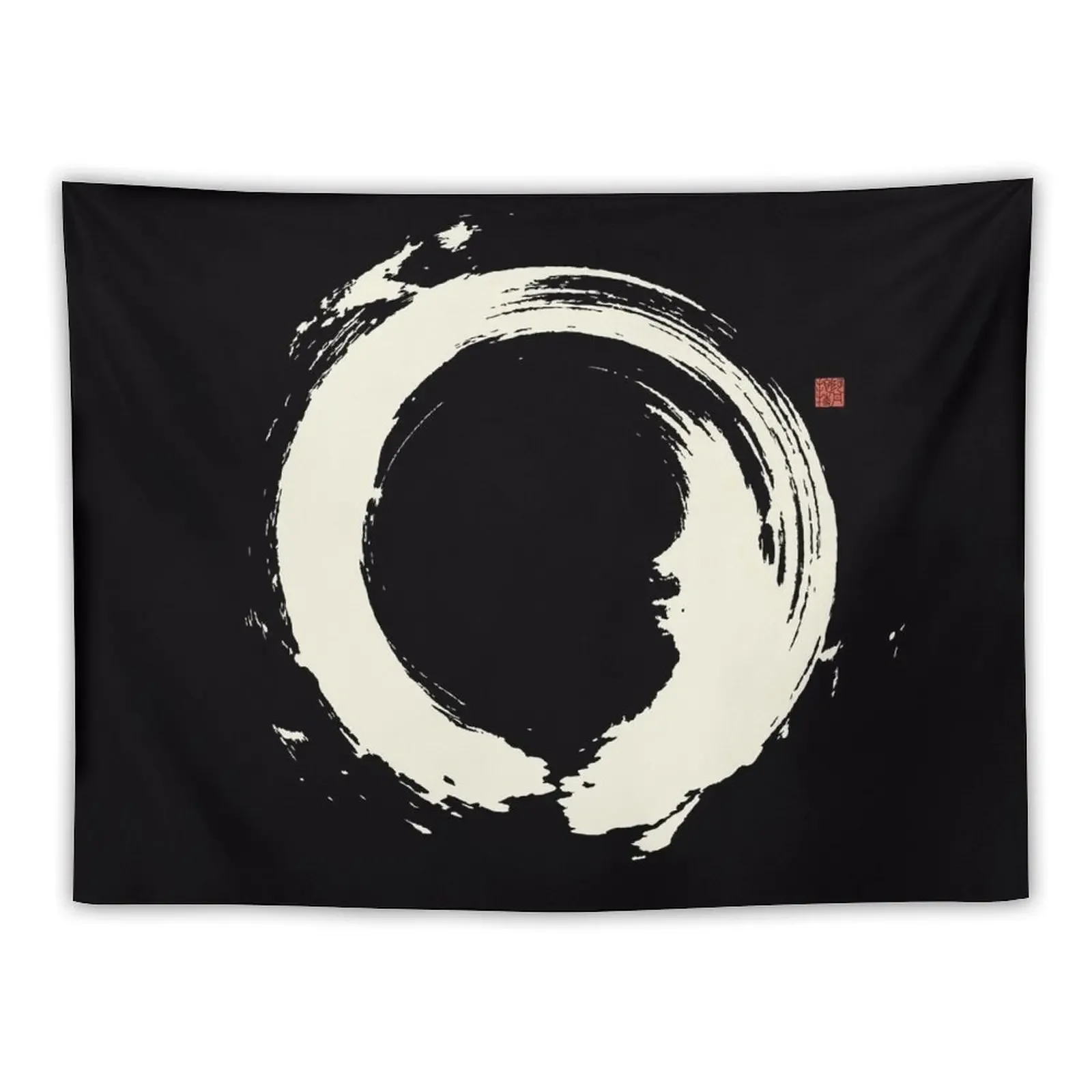 

Black Ensō / Japanese Zen Circle Tapestry Cute Decor Aesthetic Room Decors Tapestry