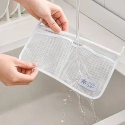 1pc Refrigerator storage hanging bag, mesh , fabric hanging style bathroom storage mesh bag, seasoning bag,