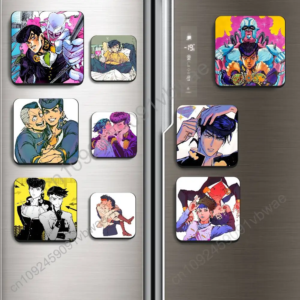 Rohan Kishibe Josuke JoJo Higashikata BestSelling Refrigerator Magnetic Sticker Fridge Magnets Adhesive to Metal Surfaces Leaves
