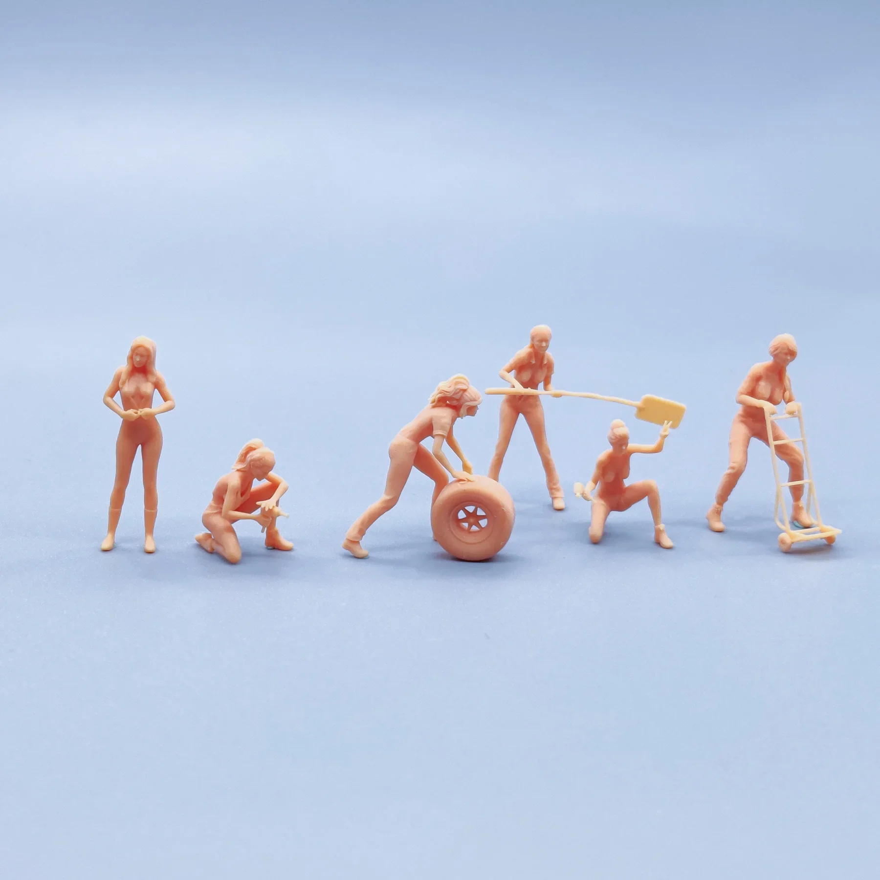 1/64 1/50 1/43 Figuren Maßstab Modell Harz Weibliche Wartungsarbeiter Ungefärbte Miniaturen Diorama Handbemalt V501