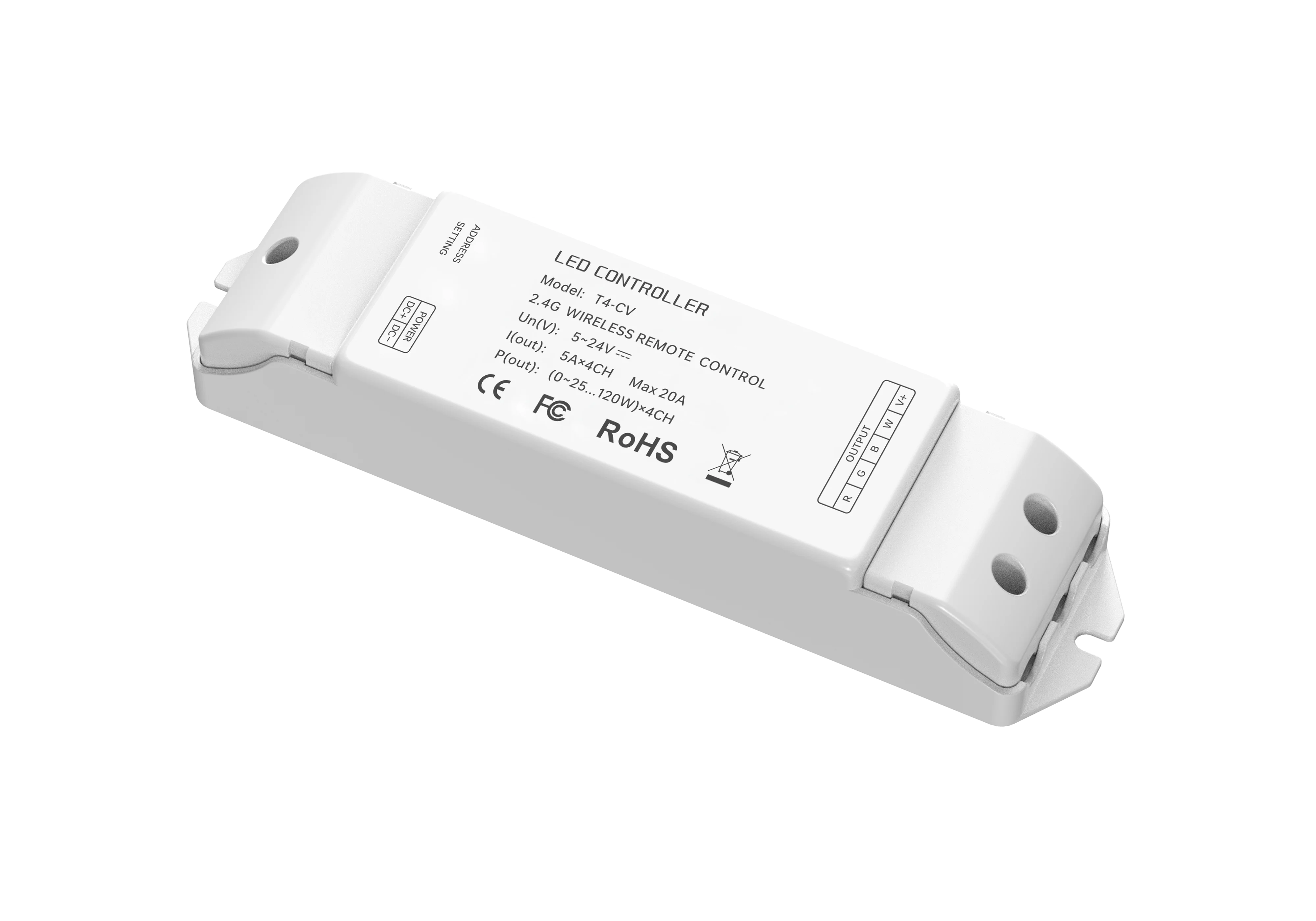 

LTECH Constant Voltage Wireless Receiver F 2.4G Wireless Sync/Partition Input Voltage RGBW Wireless Receiving