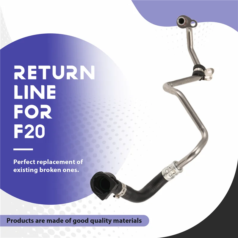 

AX83-1 Pack Turbocharger Coolant Return Line Metal + Rubber For BMW F20 F30 G30 X3 X4 125I 330I 11537643226