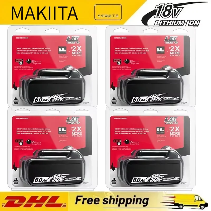 100 % original für Makita 18 V 6,0 Ah wiederaufladbare Batterie, für Makita BL1830 BL1830B BL1840 BL1840B BL1850 BL1850B Elektrowerkzeug-Akku