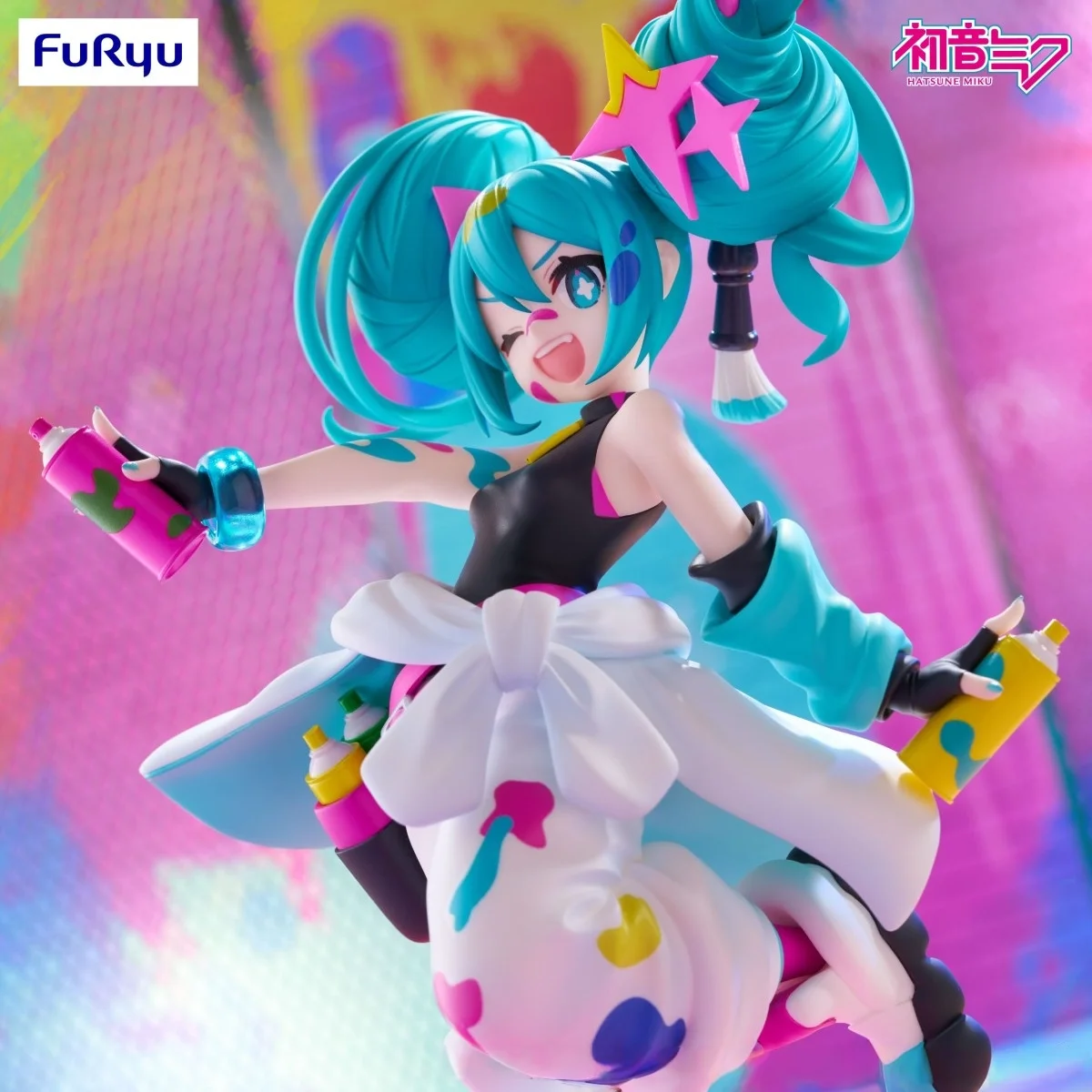 フリュー-オリジナル-トリオ・トライ・イット-初音ミク-ペイントガール-アニメ-セクシー-キュート-ガールフィギュア-モデル-おもちゃ-コレクターズアイテム-男の子-女の子への理想的なギフト