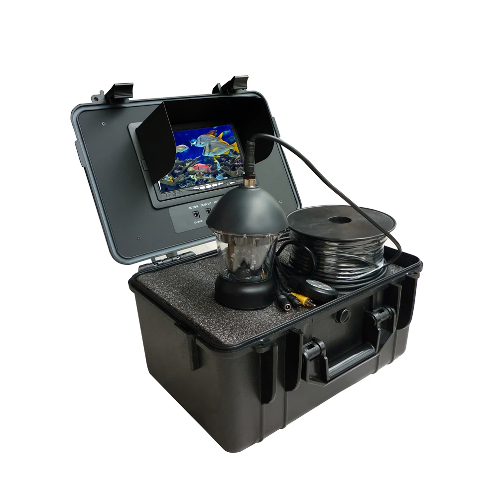 

20m Cable Underwater Fishing CCD 700TVL 7" TFT LCD 12pcs White LED Rotation 360 Degree