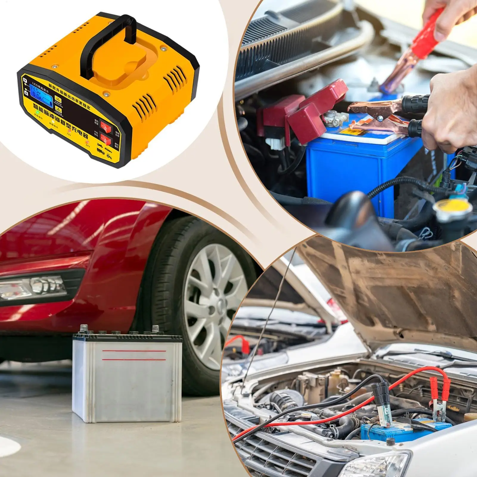 

Зарядные устройства автомобильного аккумулятора 12 В 12 В 24 В Зарядное устройство для автомобильного ЖК-дисплея Импульсный удерживающий устройство для автомобильного грузовика, внедорожника, седана