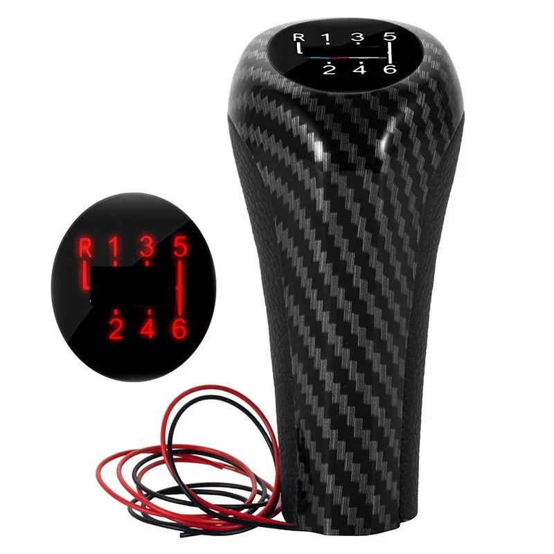5 6 Speed Gear Shift Knob LED Light Shifter Lever Handball for BMW M E46 E90 E91 E92 E36 E82 E87 E88 F30 X1 X3 X5 ABS