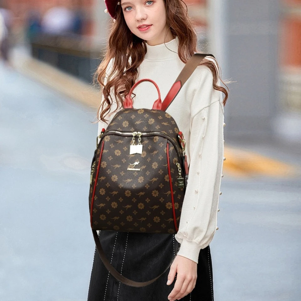 Luxury Ladies Backpack Designer Leather Women Bag Fashion Printing With One strap School Bags Large Capacity Backpacks Sac