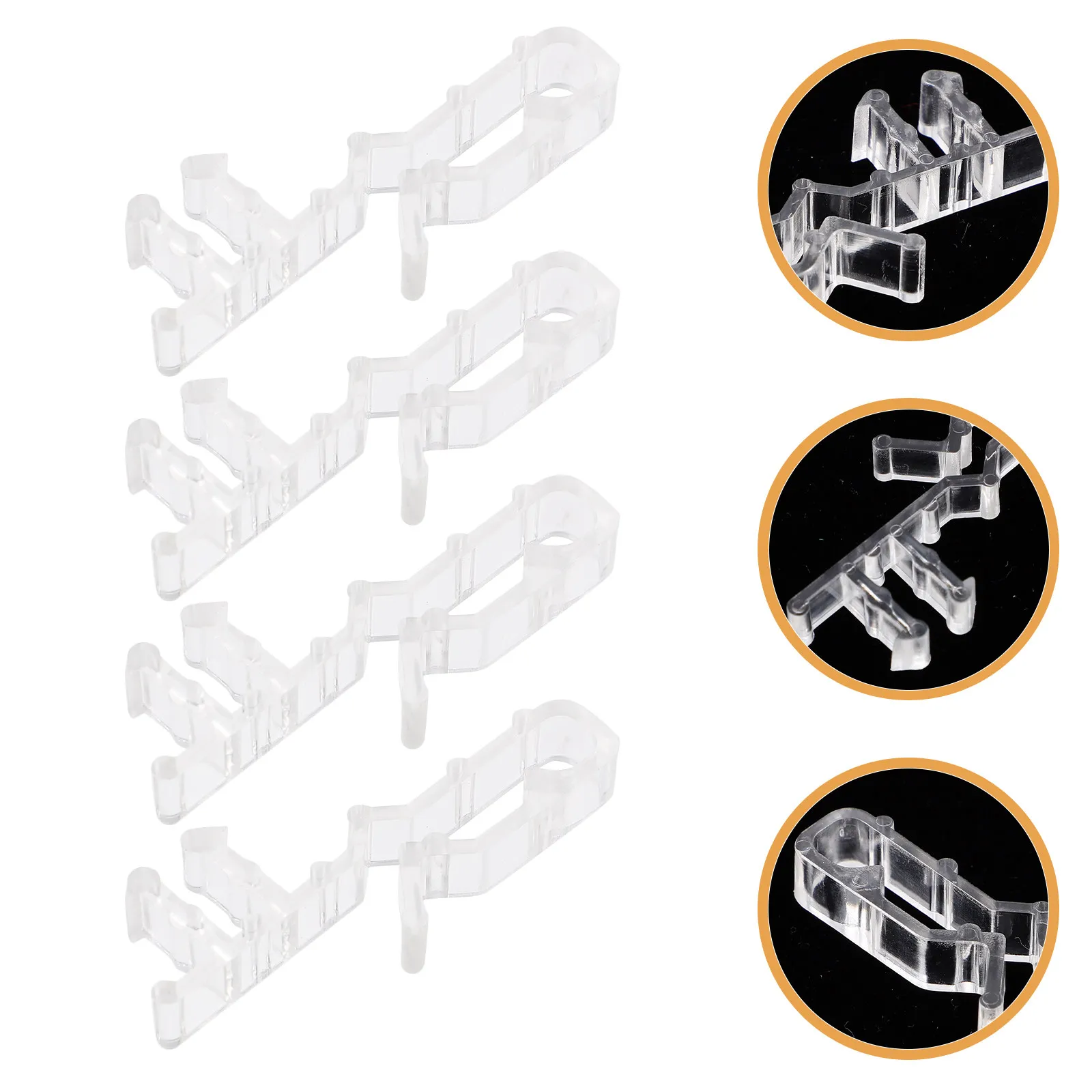 12Pcs Clear Blind Valance Clips Hidden Design Secure Fit for Curtains Drapes Valances Non-Slip Easy Install Window Blind Repair