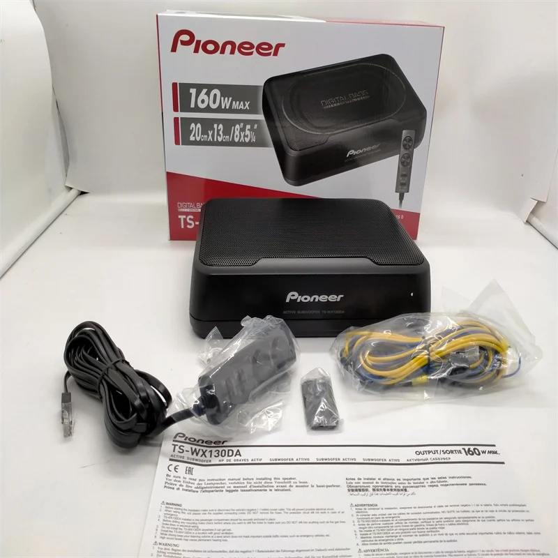 Free Shipping 3 Set PIONEER Car subwoofer TS-WX130DA 160W Active Under Seat Sub Woofer With Remote Bass Link Made In Japan