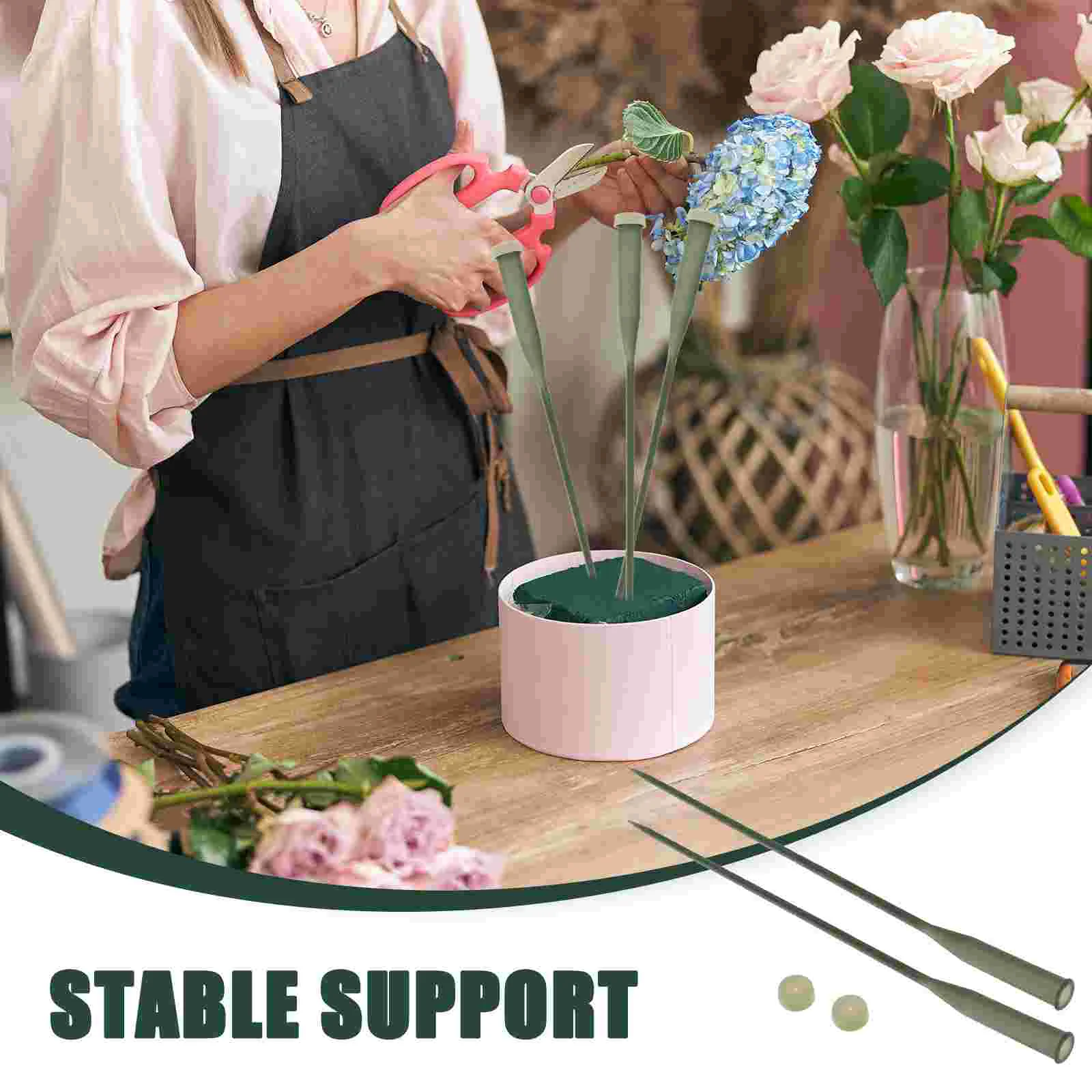 50 Pcs Planting Tube Bouquet Storage Water Pipe Plastic Flower Vials Floral Tubes