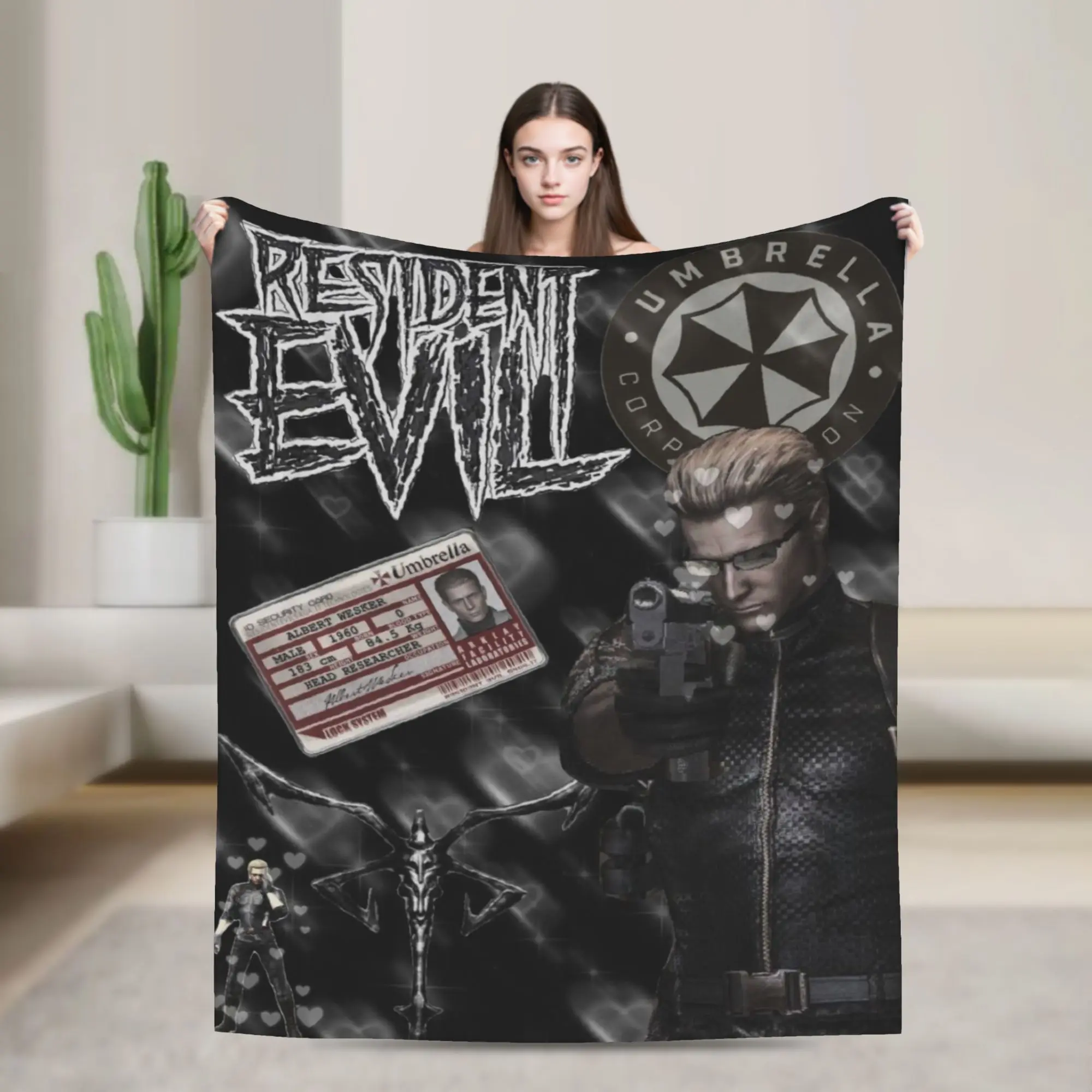 Albert Wesker  Blanket Super Soft Cozy  Throw Blankets for Couch 50x60 Inch Multi-size Rug Piece