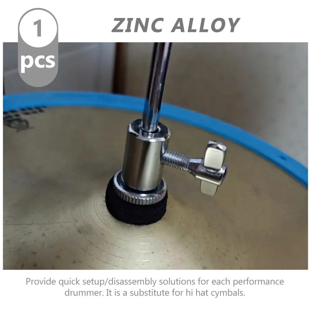 

1Pcs Hi-Hat Clutch Silver Alloy Drum Part Easy Install Hi-Hat Cymbal Quick Release Professional Percussion Accessory