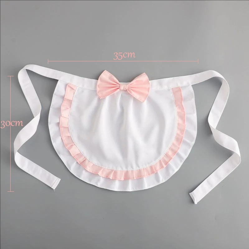 Restaurant Women Waitress Apron Beauty Nail Bar Service Kitchen Cooking Short Bib Cosplay Sexy Maid Decor Pinafore Half Waist