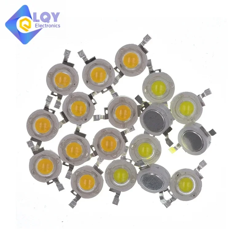 

LQY 10pcs 1W LED High power Lamp beads Pure White/Warm White 300mA 3.2-3.4V 100-120LM 30mil Chip