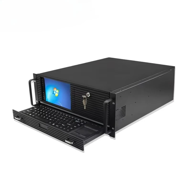 High performance 4U 550MM Depth Workstation Server Case Industrail PC Chassis All-in-one 4U Rack Case With 8.9 Inch LCD screen