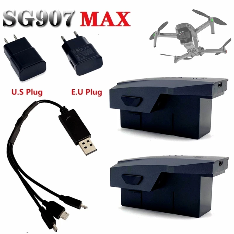 Original 7.6V 2600mAh Lipo Battery With Charger For sg907MAX SG-907 MAX Drones Smart Anti-Shake RC Quadcopter Spare Parts