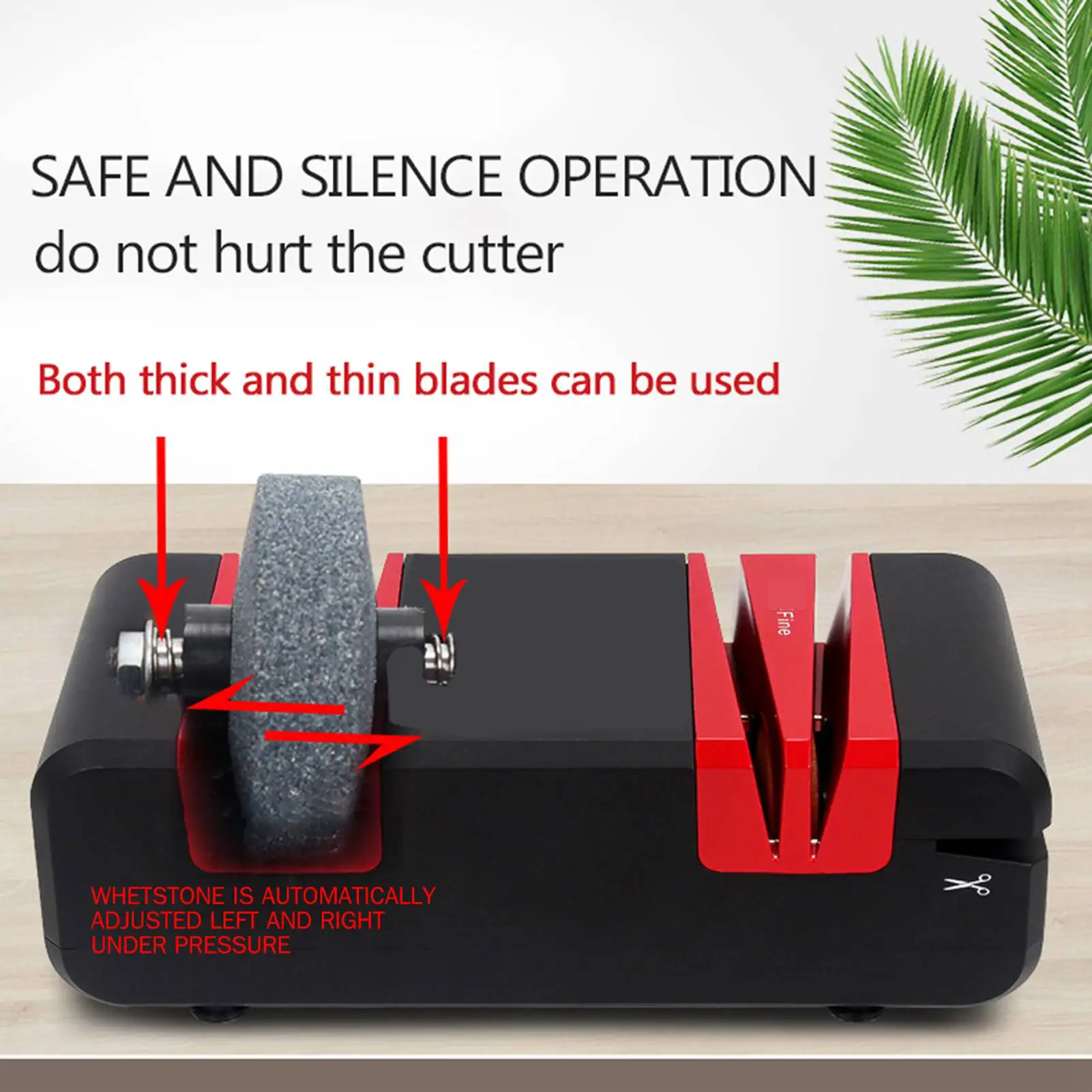 

Electric Knife Sharpener Scissors Automatic Knife Sharpening Machine for Home Kitchen