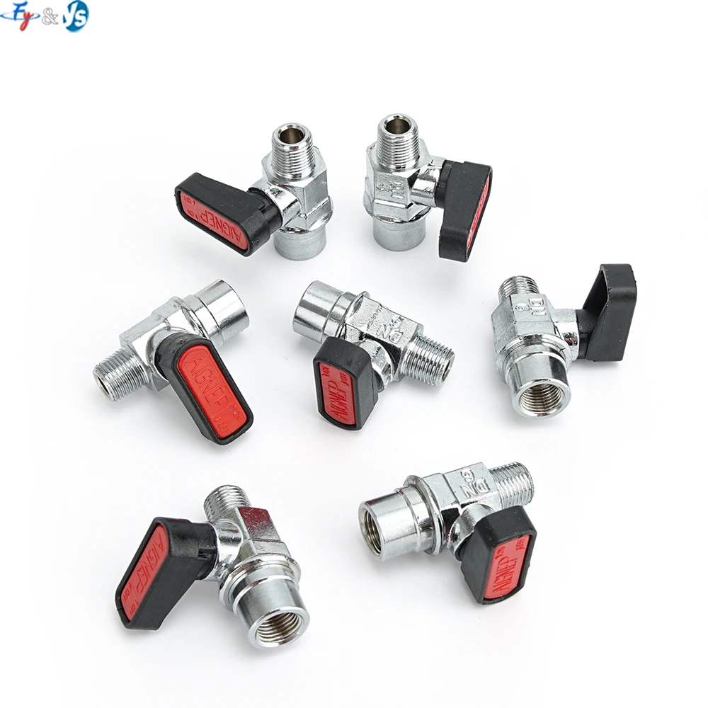 

1pc Miniature Pneumatic Ball Valve Copper Nickel Body For Water Mini Ball Valve Imported from Italy 6310 1/8-1/8