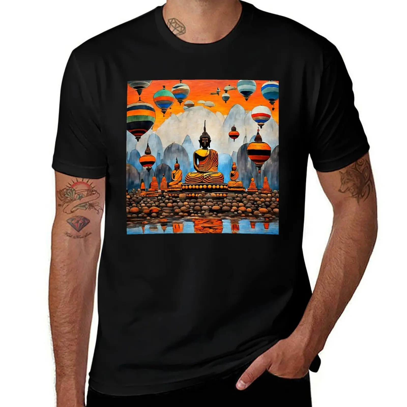 

Balloons over the Himalayas T-Shirt valentines boutique clothes Funny t-shirts football t shirt blacks luxury clothes men
