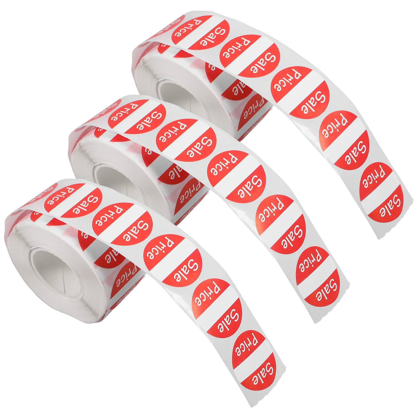 

3 Rolls Label Sticker Round Self-adhesive Labels Discounts Tags Stickers Glue Retail Store Supplies Small Business Pricing