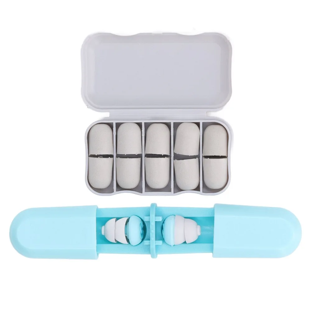 Sound Proof PP Noise Reduction Earplugs Blue Silicone Earplugs Length 27mm Sound Isolation Earplugs Sleeping Earplugs For Sleep