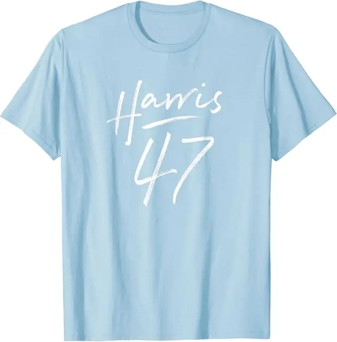 Kamala Harris 47 Feminine Script for Women Girls Harris 2024 T-Shirt Women's Fashion Feminism Saying Tee Top Funny Feminist Gift