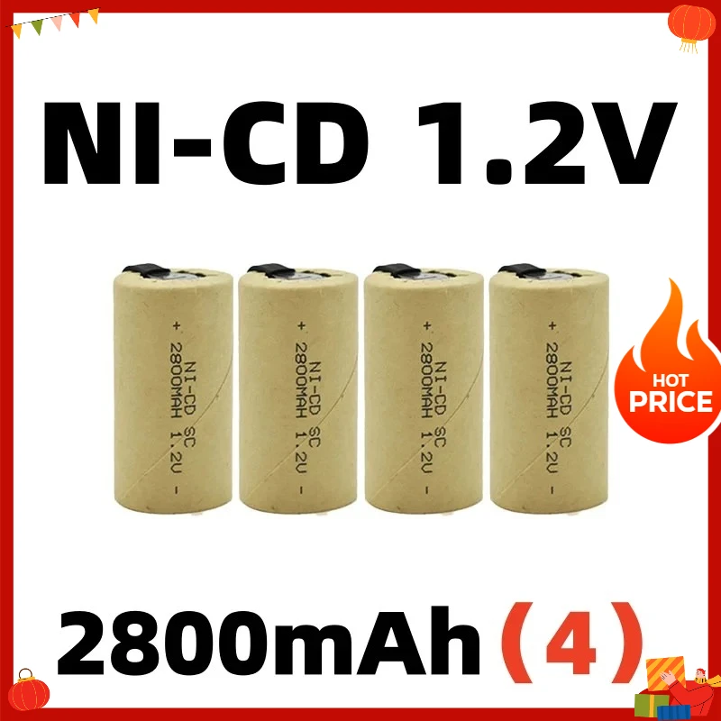 

1.2V 2800mAh SC NI-CD with nickel plate for hand drill power tool power battery, rechargeable battery