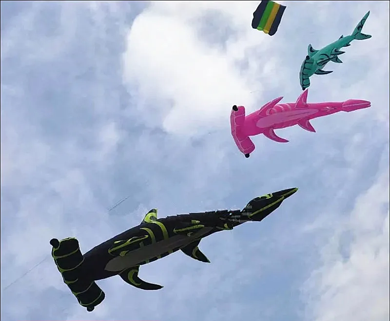 Free shipping 7m soft inflatable hammerhead shark kite pendant for audlts outdoor games windsurfing deportes-y-ocio giant kite