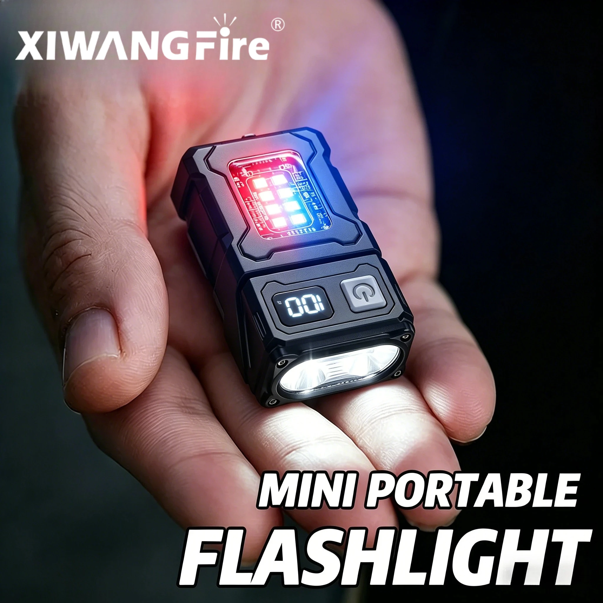미니 USB 충전식 LED 손전등 휴대용 테일 마그넷 작업등 초강력 캠핑 랜턴 사이드 COB 비상 토치 라이트