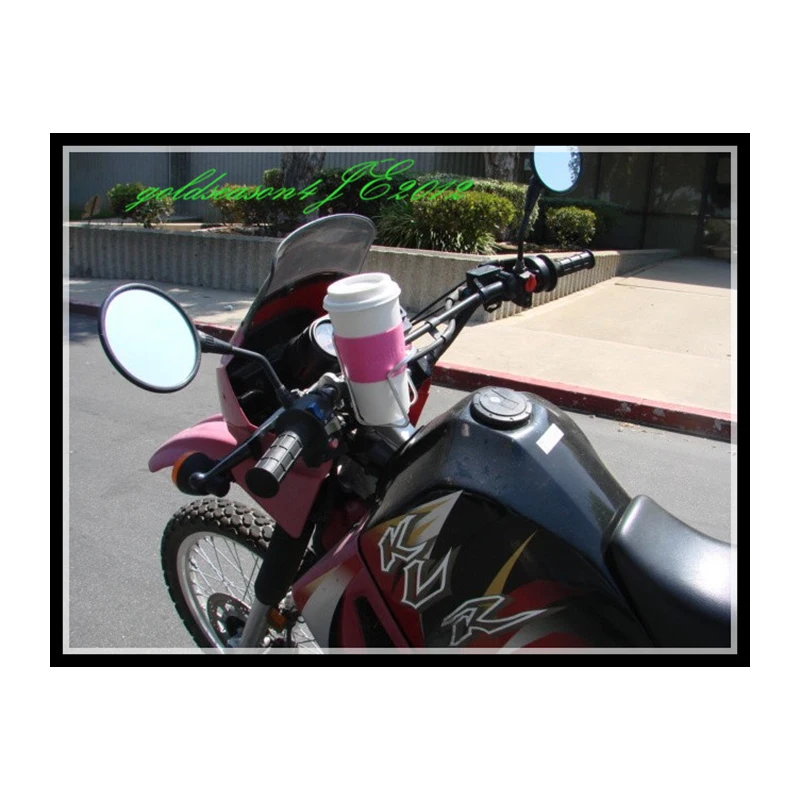 Motorcycle Drink Holder Bike Handlebar Mount Aluminum Alloy Bottle Cup Silver Black