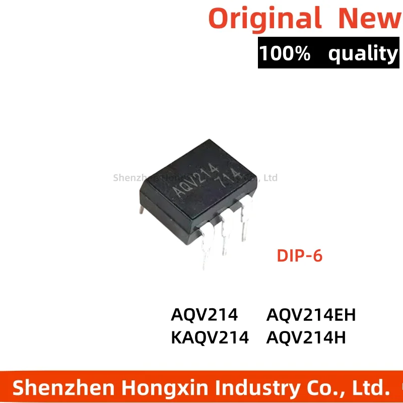 5-10 Pieces AQV214 DIP-6 Direct Insertion AQV214EH KAQV214 Solid-State Relay Optocoupler Chip