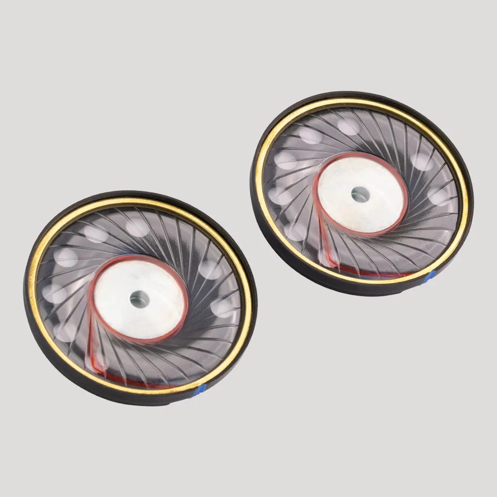 وحدات سماعات QIGOM 50E03 زوج واحد، 50 مم 40Ω 116dB، HIFI عالية الدقة، وحدات سماعات أذن مع حلقة نحاسية، تحليل صوتي جهير