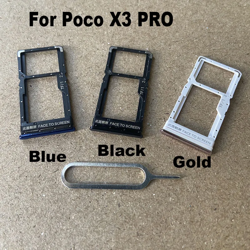 New For Xiaomi POCO X3 PRO Sim Card Tray Slot Holder Socket Adapter Connector Repair Parts Replacement