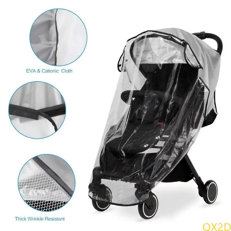 Transparent Baby Strollers Rainproof Cover Weather Proof Portable Protective Sleeve Full Protections Raincoat Case