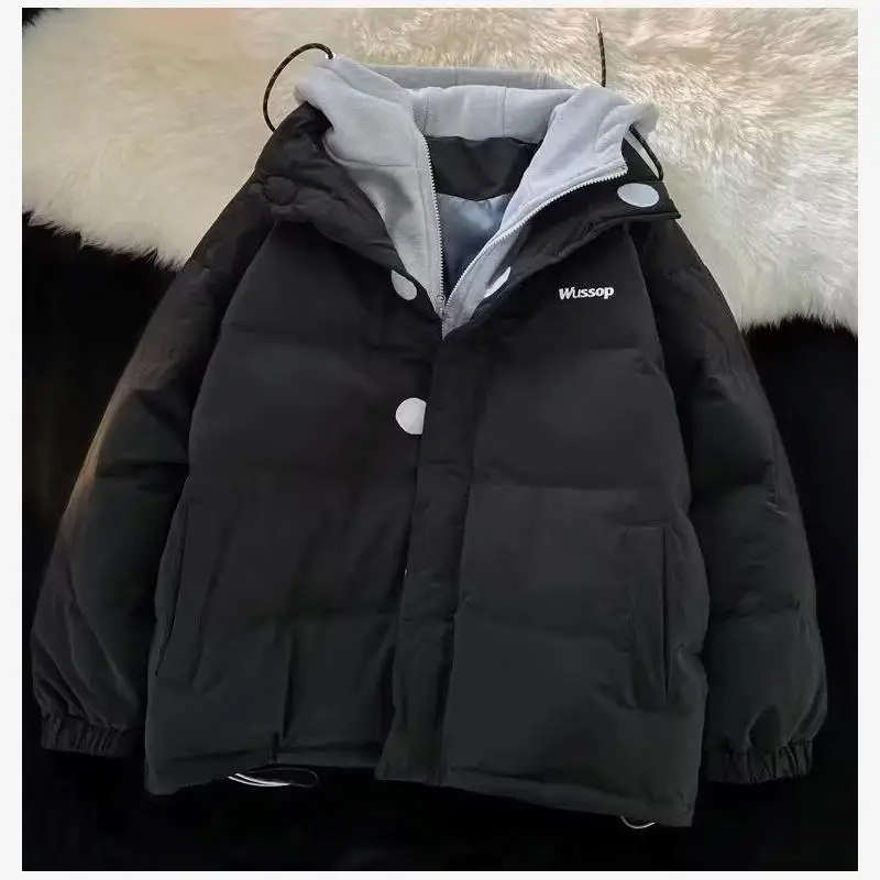 ملابس عمل شتوية من Klein Blue Thiened مصنوعة من القطن Jaet للرجال ملابس خارجية فضفاضة للدفء ماركة Faionable من ألياف البوليستر #2