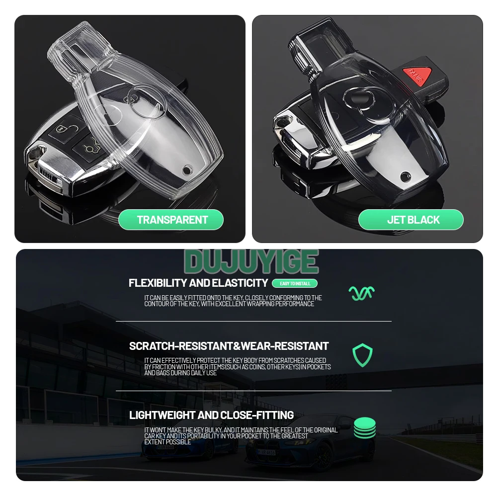 Clear TPU Car Key Case For Mercedes-Benz Sprinter NCV3 W906 2006-2018 Key Fob Cover Protector Shell Auto Accessories 2007 2008