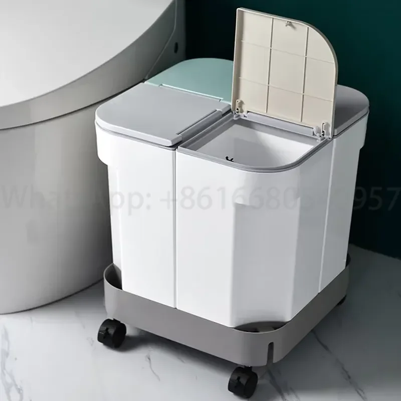 Recycling Garbage Bin Kitchen Storage Box Trash Can Garbage Sorting Bin With 4 Compartments view 2