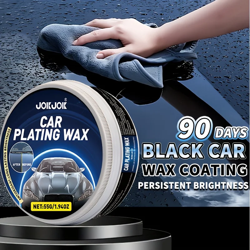 Premium Black Car Wax and Polish Set - Scratch Removal, High Gloss Protection, Deep Brightening for Black Vehicles
