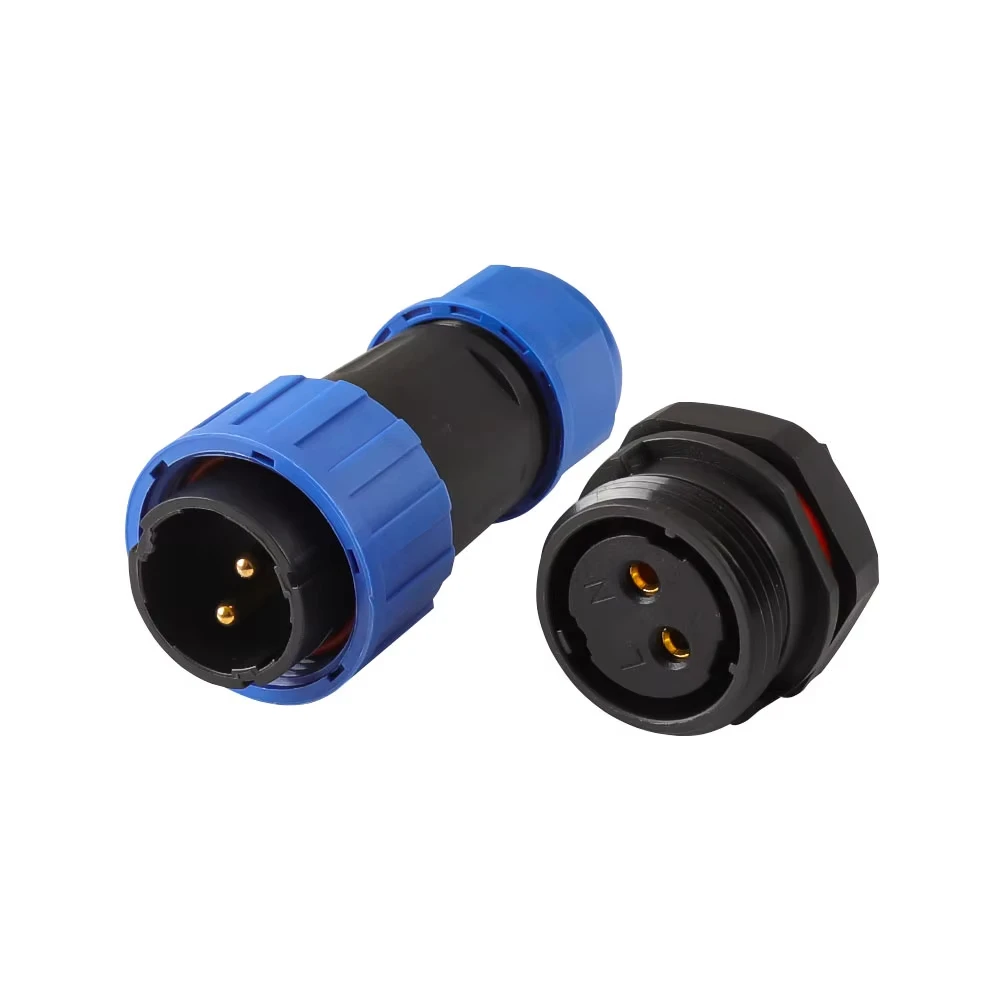 LD12/16 IP68 Waterproof Docking Aviation Electrical Connectors 2/3/4/6/7 Pin Male Female Plug & Socket for Outdoor Applications
