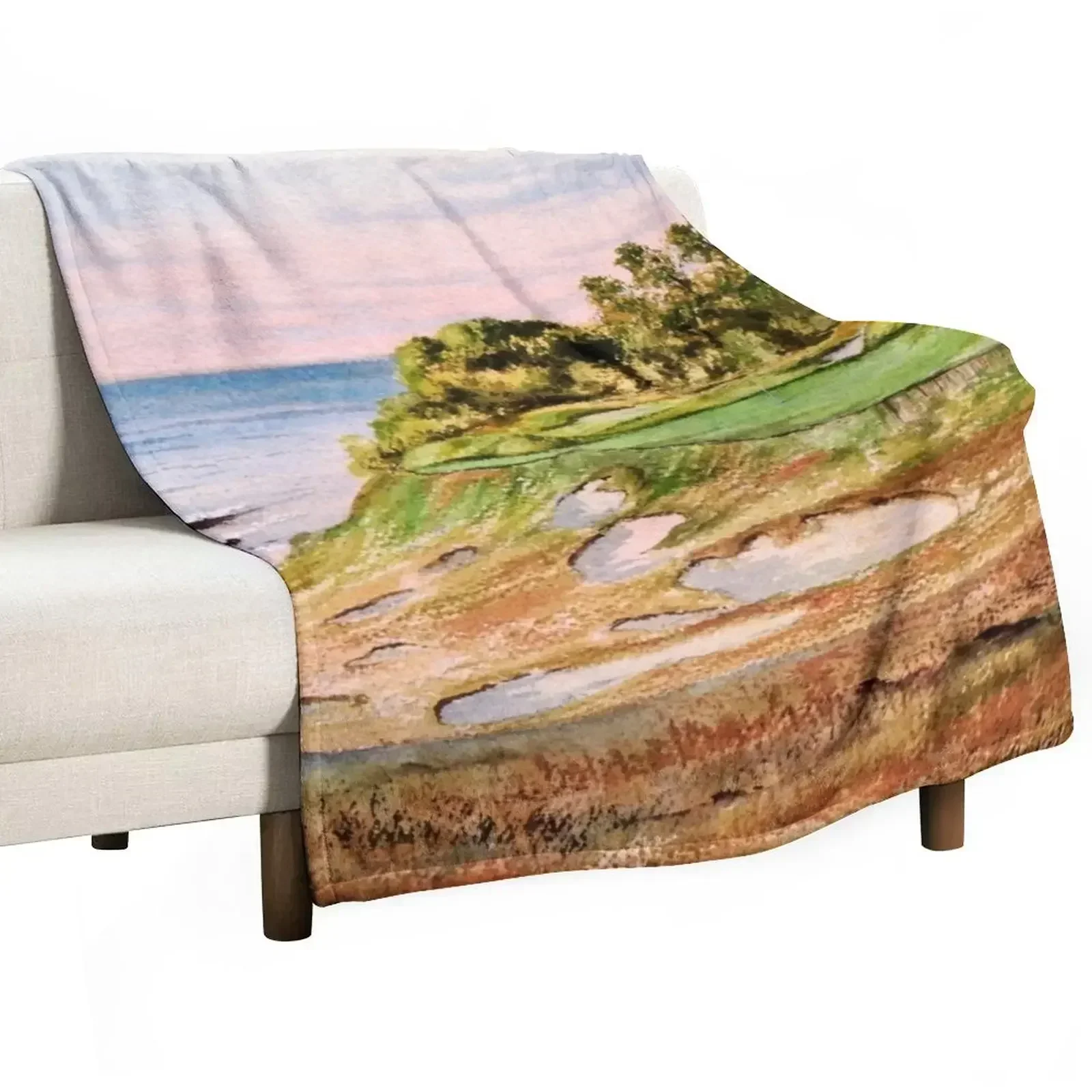 Whistling Straits Golf Course Throw Blanket Cute Blankets For Baby Multi-Purpose Blankets