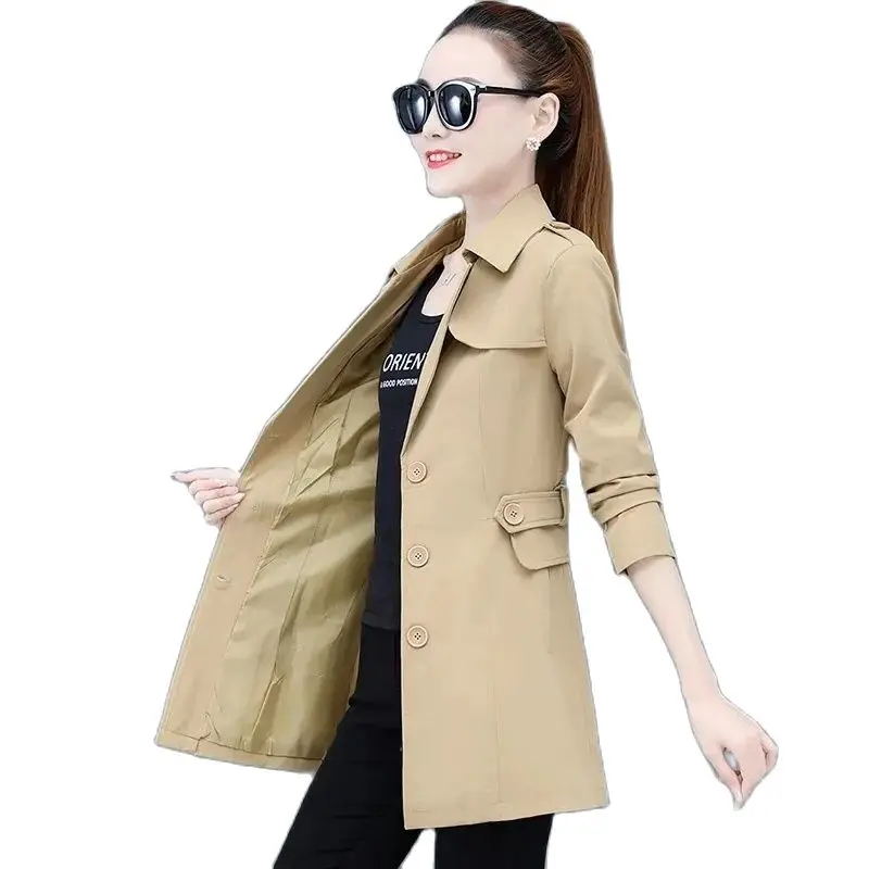 

2023 New Spring Autumn Women Fashion Jacket Long Sleeve Female Windbreaker Casual Loose Basic Coat Jackets Outwear Overcoat