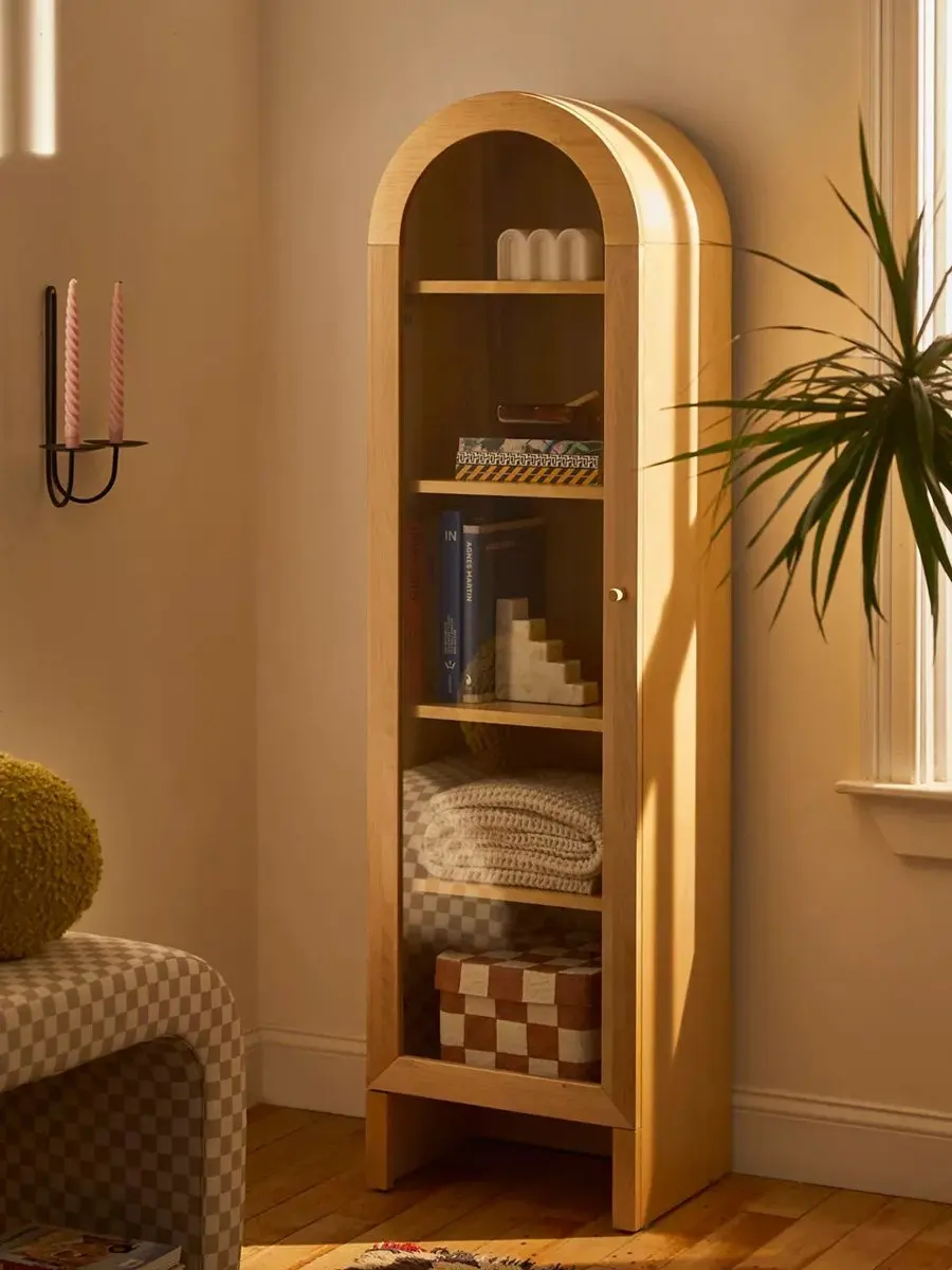 Solid Wood Bookcase Locker Display Cabinet